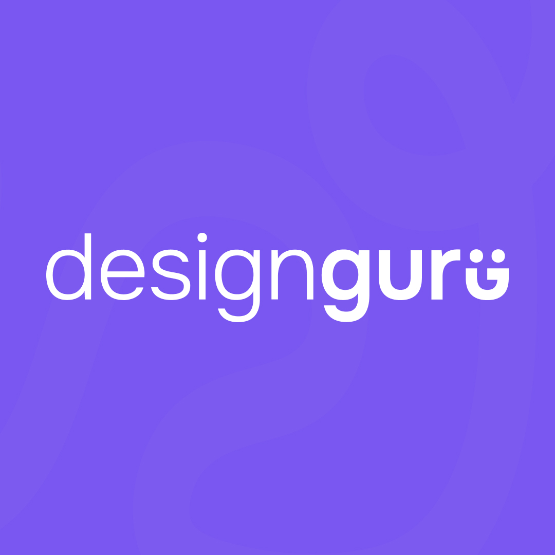 Small Business 3 The image showcases the text designguru, featuring a stylized smiley face cleverly integrated into the word guru on a purple background, embodying the essence of unlimited graphic design.